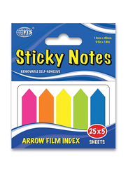 FIS Pop-Up Arrow Film Index, 12 X 45 mm, 30 Pieces, 125 Sheets, FSPOFIP6, Multicolour