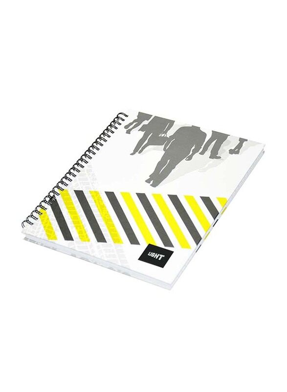 

Light 5-Piece Spiral Hard Cover Notebook, Single Line, 100 Sheets, A4 Size, LINBSA41801, Multicolour