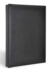 FIS Italian PU Material Cover Signature Book with Gift Box, 240 x 340mm, 18 Sheets, FSCL18BKD2, Black