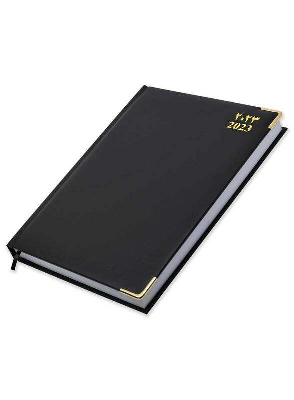 

FIS 2023 Arabic/English Executive Daily Diary, 384 Sheets, 70 GSM, FSDI88AE23BK, Black