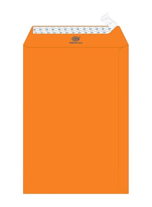 

FIS Colour Peel & Seal Envelopes, 50-Piece, 80 GSM, 10 x 7-Inch, Neon Orange