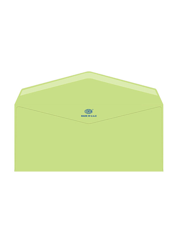 

FIS Laid Paper Envelopes Glued, 4 x 9 inch, 25 Pieces, Green