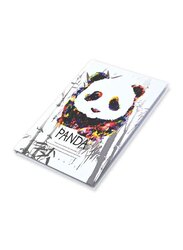 FIS Panda Design Hard Cover Notebook, 5 x 96 Sheets, A5 Size, FSNBHCA596-PAN1, White