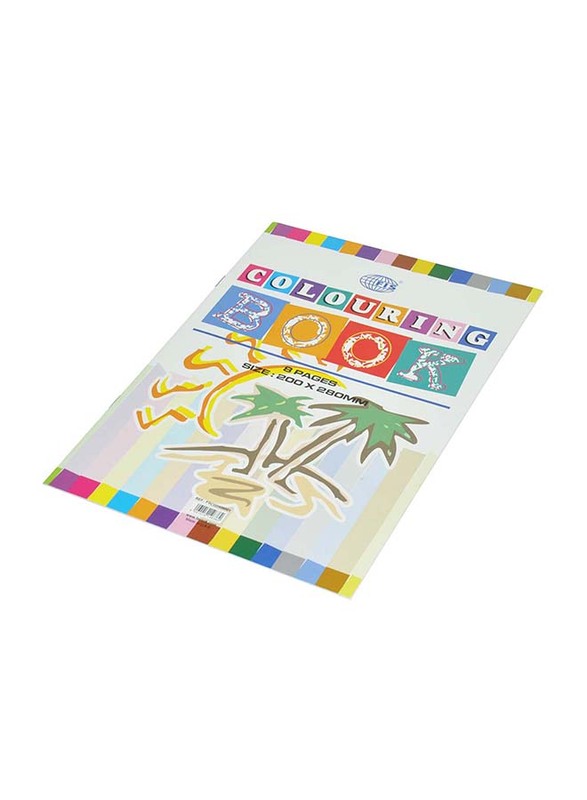 FIS 12-Piece Coloring Book, A4, 8-Pages, FSCG0408001, Multicolour