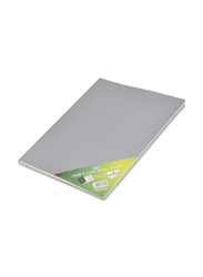 FIS Pvc Soft Cover Notebook with Border, 5mm Square, 80 Sheets, A4 Size, FSNBPV5MMA480GY, Grey