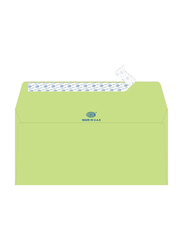 FIS Executive Laid Paper Envelopes Peel & Seal, 8 x 4 Inch, 25 Pieces, Green