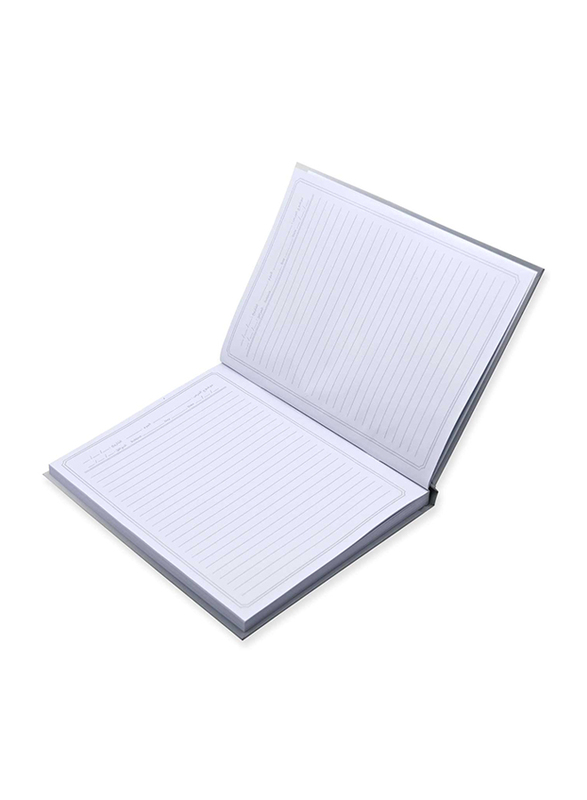 FIS Oman Hard Cover Notebook, 18 x 25cm, 5 x 100 Sheets, FSNBOM100SL, Silver