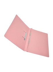 FIS Transfer File Set with Fastener, English, 320GSM, F/S Size, 50 Pieces, FSFF4EPI, Pink