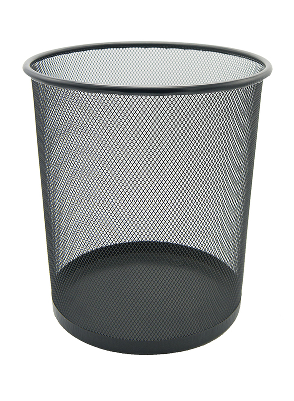 FIS Wire Round Net Type Mesh Waste Baskets, 23 x 26 cm, FSWA101BK, Black