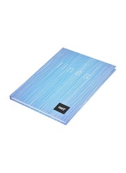 Light 5-Piece Hard Cover Notebook, Single Ruled, 100 Sheets, A5 Size, LINBA51601, Blue/White