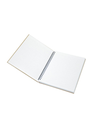 Light 5-Piece Spiral Hard Cover Notebook, Single Line, 10 x 8 inch, 100 Sheets, LINBS1081805, Beige