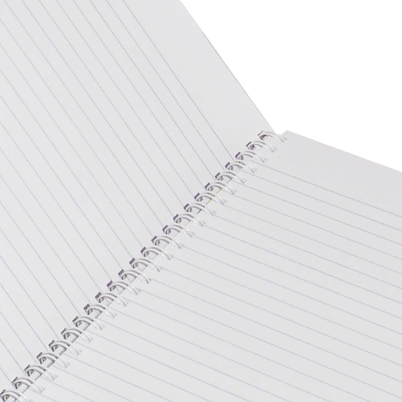 Light Hard Cover Spiral Notebook Set, 100 Sheets, A4 Size, 5 Pieces, Single Line, LINBSA41702, Multicolour