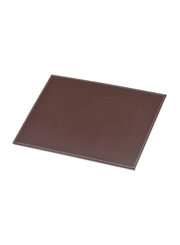 FIS Desk Blotter with MDF Cover, Dark Brown