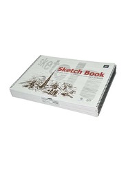 Light 12-Piece Sketch Book with Spiral Binding, 20 Sheets, 100 GSM, A3 Size, LISKSA3201603, White