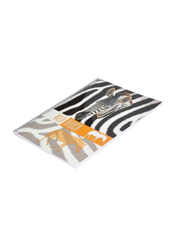 FIS Spiral Soft Cover Notebook Set, 5mm Square, 10 Piece x 80 Sheets, A4 Size, FSNB5A480WA2, Multicolour