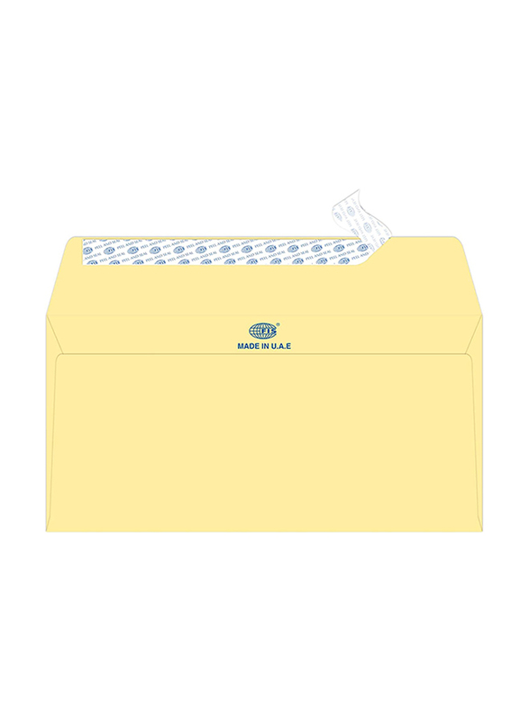 FIS Executive Laid Paper Envelopes Peel & Seal, 8 x 4 Inch, 25 Pieces, Cream