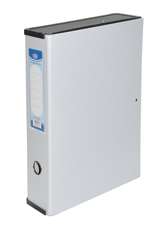 

FIS Colored PP Rigid Box File with Plastic Sides, 210 x 330 mm, FSBFRIGIDPPGY, Grey