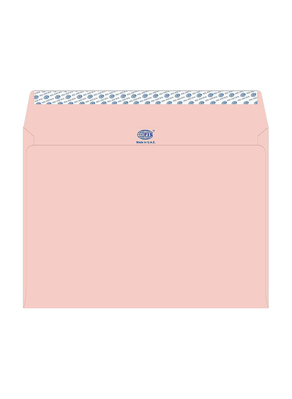 

FIS Executive Laid Paper Envelopes Peel & Seal, 12 x 9 Inch, 50 Pieces, Pink