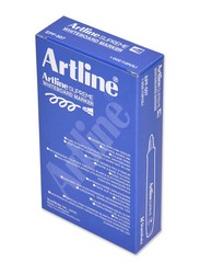 Artline 12-Piece 507 Supreme White Board Marker Set, 1.5mm, Blue