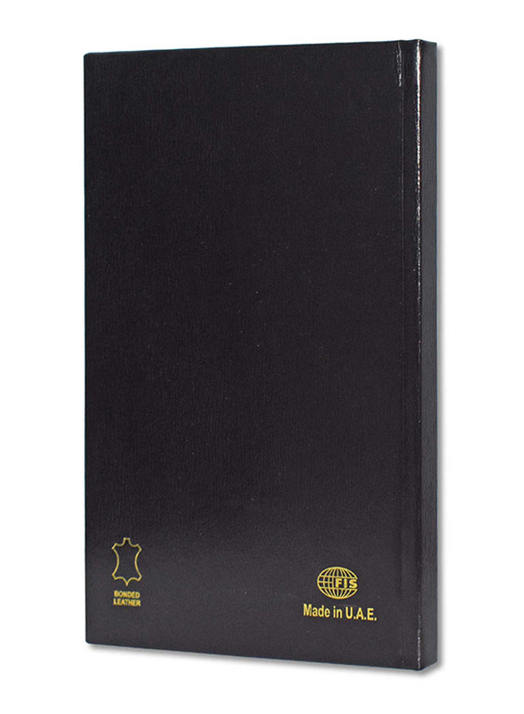 FIS Italian Ivory Paper Notebook with Bonded Leather, 196 Pages, 70 GSM, A5 Size, FSNBHCA5IVBL, Black