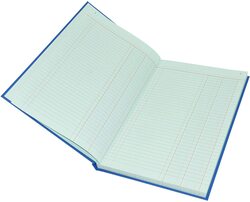 FIS Cash Book with Azure Laid Ledger Paper, F/S Size, 2 Quire, 210 x 330mm, FSACCTC2Q73, Blue