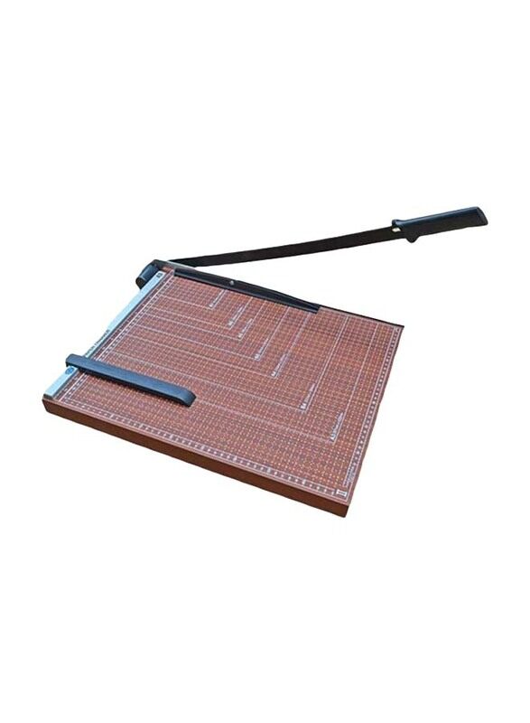 FIS B4 Wooden Paper Trimmer, 15 Sheets Capacity, FSTXW-B4, Brown/Black