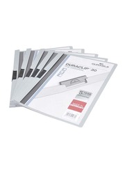 Durable 25-Piece Duraclip Plastic File, A4 Size, DUPG2200-10, Grey