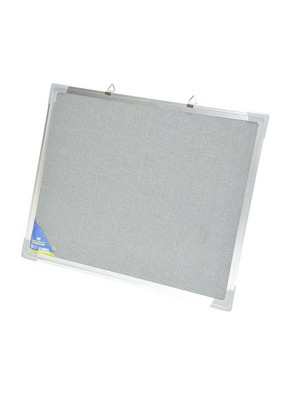 FIS Fabric Board with Aluminium Frame, 90 x 120cm, FSGNF90120GY, Grey