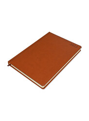 FIS 2023 1 Side Padded Cover English Diary, 384 Sheets, 70 GSM, A4 Size, FSDI45E23BR, Brown