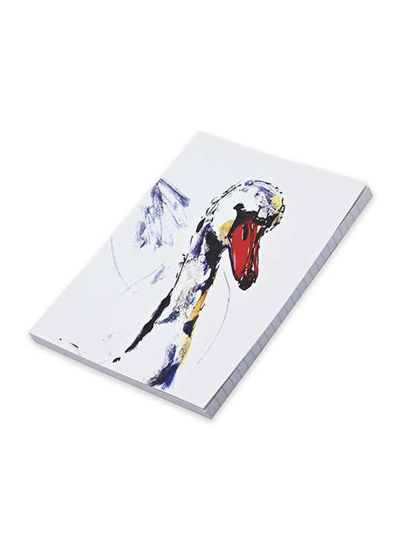 FIS Swan Design Soft Cover Notebook, 5 x 96 Sheets, A5 Size, FSNBSCA596-SWA2, White