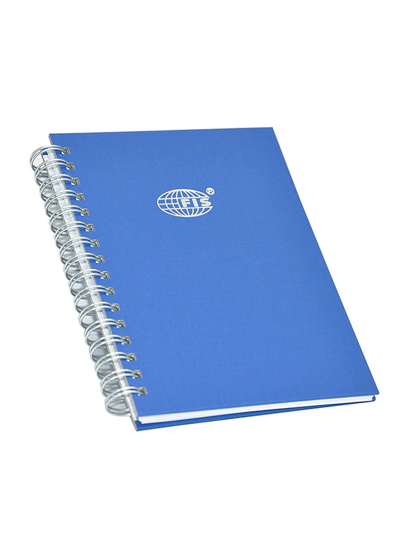 FIS Manuscript Notebook Set with Spiral Binding, 8mm Single Ruled, 2 Quire, 5 Piece, 96 Sheets, A6 Size, FSMNA62QSB, Blue