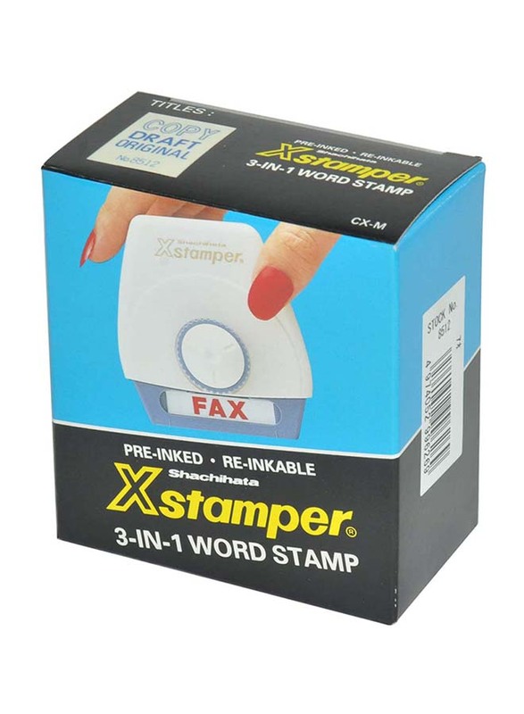 Artline X-Stamper 3-in-1 Copy Word Stamp, 13 x 42mm, ARXTCXM8512, Blue