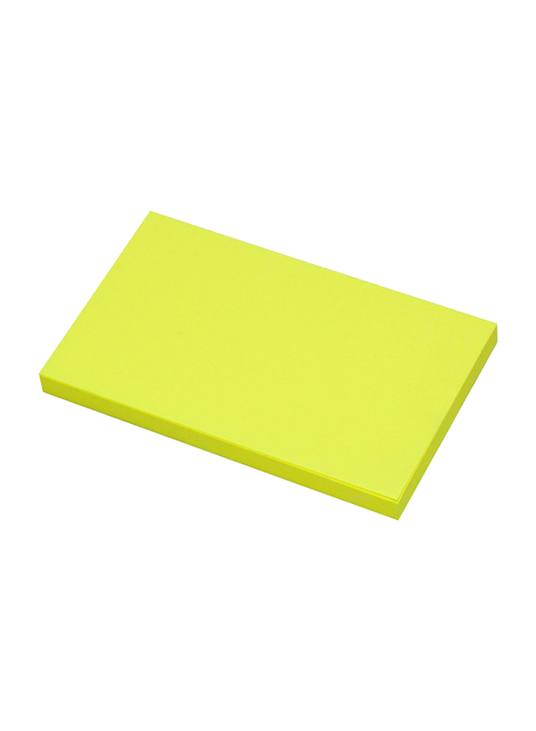 FIS Fluorescent Sticky Notes Set, 3 x 5 inch, 12 x 100 Sheets, FSPO35FYL, Yellow