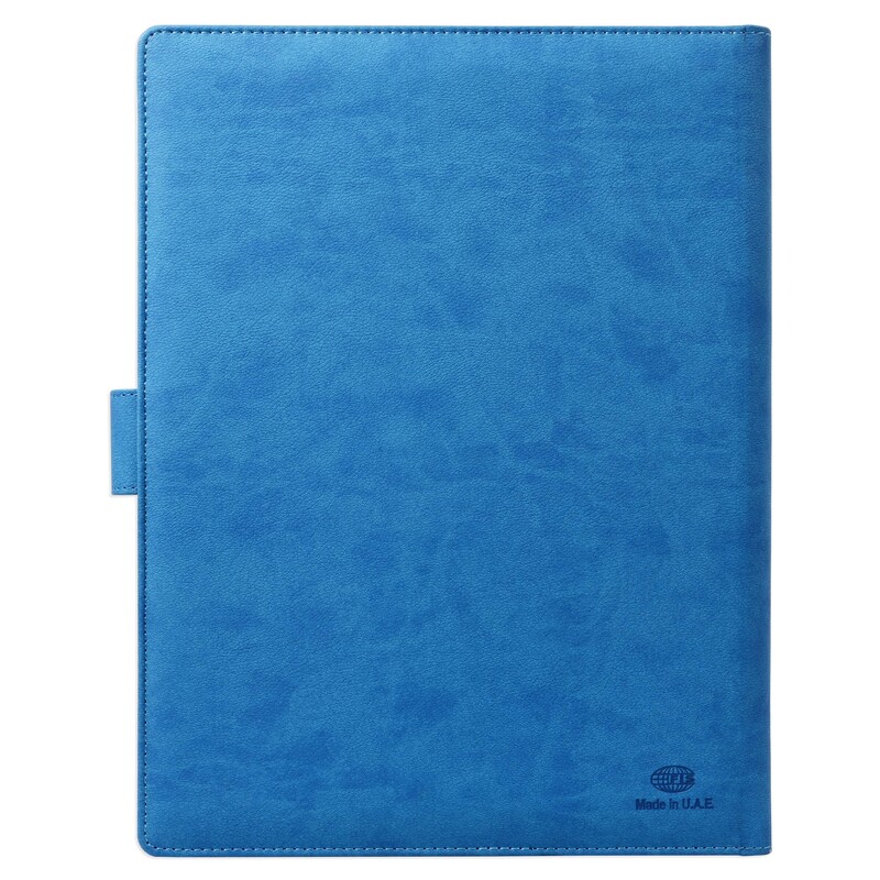 FIS Executive Folder, Italian PU Materials, Size (245x320mm), A4 Size Ivory Writing Pad, 2 Sides Sponge, Round Corner with Magnetic Lock, Blue Color-FSGT2535PURBL