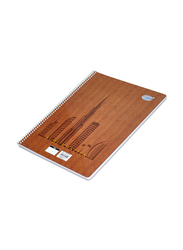 FIS Burj Khalifa Spiral Notebook, Single Line, 70 Sheets, 70 GSM, A4 Size