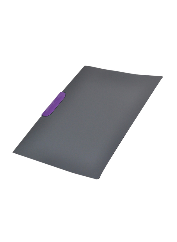 Durable 230412 Dura Swing Clip Folder with Purple Clip, 30 Sheets, A4 Size, 5 Piece, Anthracite Grey