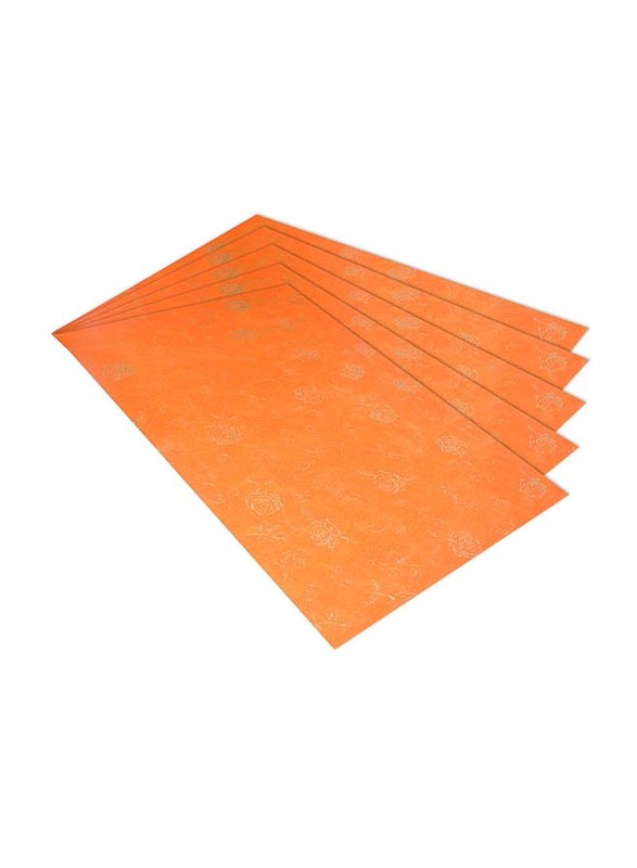 إف آي إس ورق تغليف الهدايا ، 20 ورقة ، 35 جرامًا ، 70 × 50 سم ، FSGF12 ، برتقالي