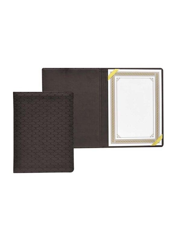 

FIS Executive Italian PU Certificate Folders with A4 Certificate and Gift Box, FSCLCHPUBKD1, Black