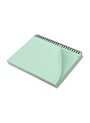 FIS Ruled Double Loop Spiral Binding Record Card, 8 x 5 Inch, 50 Sheets, 180 Gsm, FSIC85-180SPGR, Green