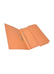 FIS Transfer File with Fastener & Pocket, 320GSM, F/S Size, 40 Pieces, FSFF15OR, Orange