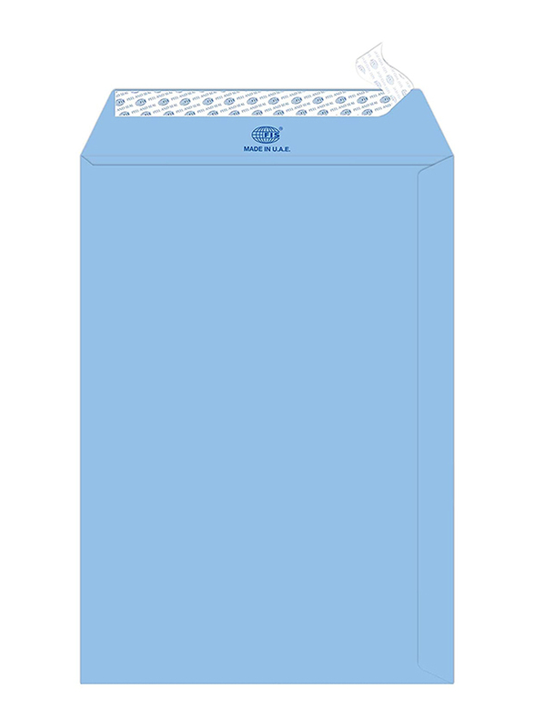 FIS Executive Laid Paper Envelopes Peel & Seal, 10 x 7 inch, 25 Pieces, Blue