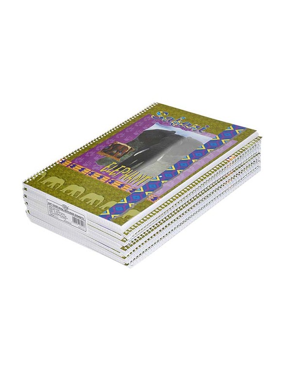 FIS Spiral Soft Cover Notebook Set, 5mm Square, 10 Piece x 80 Sheets, A4 Size, FSNB5A480SET, Multicolour