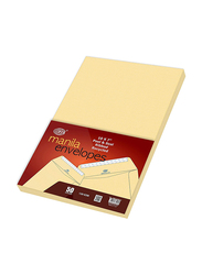 FIS Manila Envelopes Recycled Peel & Seal, 10 x 7 Inch, 25 Pieces, Ribbed