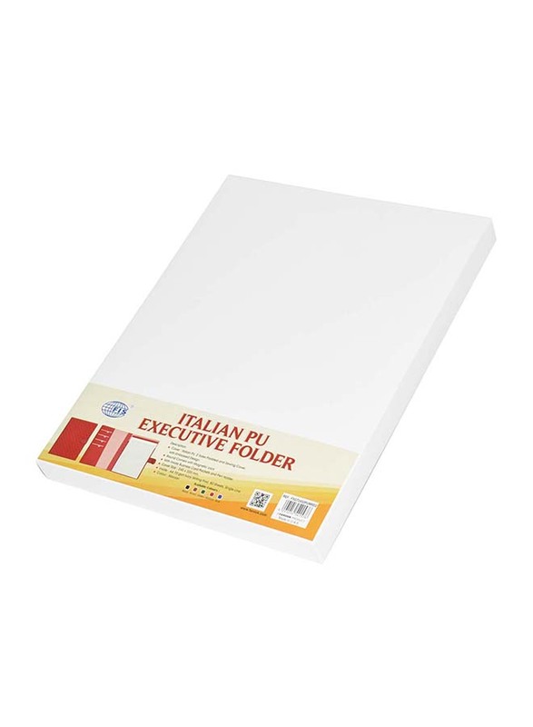 FIS Italian PU Executive Folder with Writing Pad, 24 x 32 cm, FSGT2432PUMRD2, Maroon