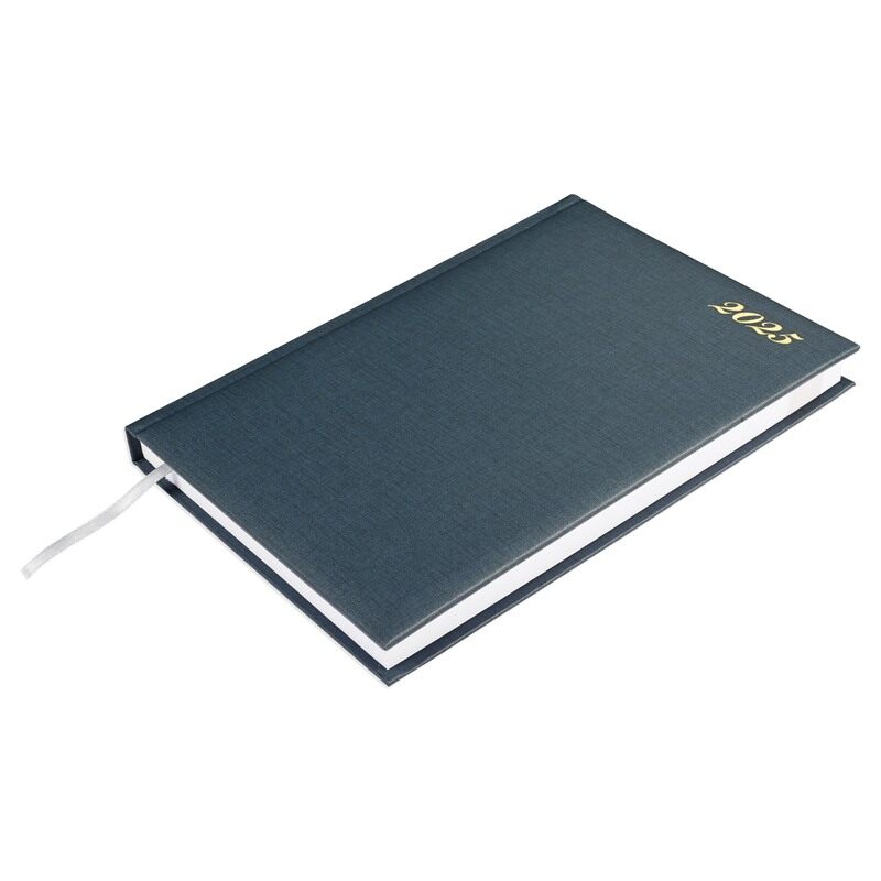 

FIS 2025 Agenda Diary, Vinyl Materials, 1 Side Padded Cover, 1 Day a Page, Size 170x240mm, English, 60gsm White Paper, Grey Color-FSDI75EVN25GY