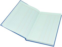 FIS Cash Book with Azure Laid Ledger Paper, F/S Size, 2 Quire, 210 x 330mm, FSACCTC3Q82, Blue