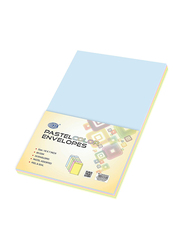 FIS Colour Peel & Seal Envelopes, 50-Piece, 80 GSM, 10 x 7-Inch, Pastel Assorted