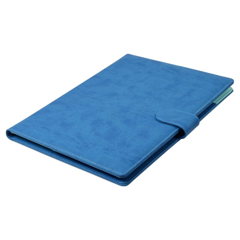 FIS Executive Folder, Italian PU Materials, Size (245x320mm), A4 Size Ivory Writing Pad, 2 Sides Sponge, Round Corner with Magnetic Lock, Blue Color-FSGT2535PURBL