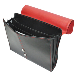 Expanding File, 3 Pockets, A4 Size, AIPGLD29A, Red/Black