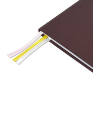 FIS White Paper Budget Planner with Elastic Pen Loop, Vinyl, 128 Pages, 100 GSM, A5 Size, FSORA5BPLANV, Chocolate